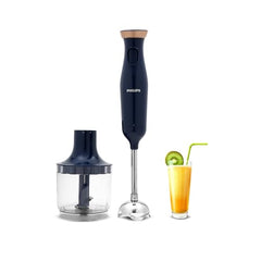 PHILIPS HL1683/00 Hand Blender, 300W Motor, Rust free steel arm | Easy single trigger operation | Specially designed blades | Wall bracket for easy storage, Blue-White