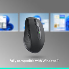 Logitech MX Anywhere 3S Compact Wireless Mouse with Free Adobe Subscription, Fast Scrolling, 8K DPI Any-Surface Tracking, Quiet Clicks, Programmable Buttons, USB C, Bluetooth - Graphite