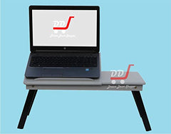 DDS Dream Decor Shoppee Wood Portable Laptop Table Adjustable Height With 1 Drawer (Blue)