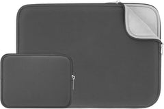 Meyaar Laptop Sleeve 13 Inch with Accessory Pouch, Soft Plush Fur Lined Zipper Case for MacBook Air 13.6” M2/M3/M4/M5, Pro 13”/14” M1–M5, Neo 13 (Black, for 13"/13.3" MacBook)