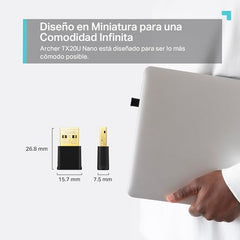 TP-Link Archer TX10UB Nano AX900 Wi-Fi 6 Bluetooth 5.3 USB Adapter, 900 Mbps Dual Band USB 2.0, Omni Directional Antenna, Supports Windows 11/10