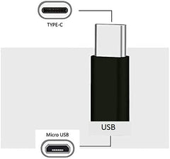 SYGA Female USB-C 3.1 to USB-A Male Adapter Compatible with USB-C Charge Cable for Laptops and Wall Chargers - Pack of 2, Assorted Colour