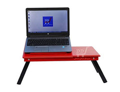 DDS Dream Decor Shoppee Wood Portable Laptop Table Adjustable Height With 1 Drawer (Blue)