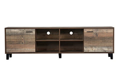 DeckUp Soneva Engineered Wood TV Unit (Wotan Oak & White, Matte Finish)