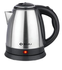 Bajaj KTX 1.8 Litre DLX Electric Kettle | 1350 Watts Kettle with Stainless Steel Body | Cordless Operation | Auto Shut-off Mechanism | 2-Yr Warranty 【Black】
