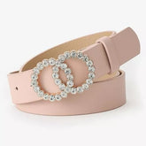 SYGA Women Pink Genuine Leather Belt