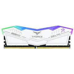 TeamGroup T-Force Delta RGB 32GB 6000MHz (6000MT/s) CL38 White DDR5 Desktop Gaming Memory, Metal Heatsink, ARGB Sync, ECC, XMP 3.0/EXPO, Compatible With Intel/AMD CPU, High Performance Low Latency RAM