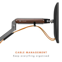 ARTIKEL Monitor Desk Mount Adjustable Spring Assisted Monitor Arm VESA Mount with C Clamp Grommet Mounting Base Computer Monitor Stand (Curve, Single.)