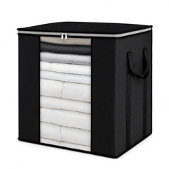 BLACKBOXES Extra Large Blanket Storage Bags 120L 2 Pack Comforter Storage Bags with Reinforced Handles Breathable Clothes Storage Containers for King Comforter Bedding Pillow Sheet Grey (Grey 2)