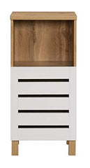 DeckUp Uniti Engineered Wood Bedside Table and End Table (Dark Wenge, Matte Finish)