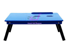 Dream Arts Shoppee Laptop Table Adjustable Foldable with one Drawer (Black)