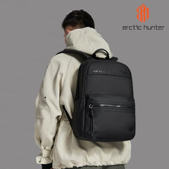 Arctic Hunter Compact Backpack for Men Women 21L One-Day-Capacity Slim 15.6" Laptop Bag Sleek Lightweight Water-resistant Small Laptop Backpack for Casual College Daypack