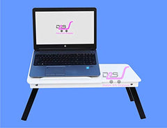Dream Arts Shoppee Laptop Table Adjustable Foldable with one Drawer (Black)