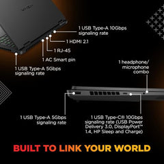 HP Omen Smartchoice, Intel Core Ultra 7 255H, 8GB RTX 5060, 24GB DDR5(Upgradeable) 1TB SSD, 2K, 165Hz, 3ms, IPS, 16''/40.6cm, Win11, M365*Office24, Shadow Black, 2.43kg, am0238tx, RGB Gaming Laptop