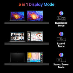 VILVA Portable-Monitor-for-Laptop - 15.6'' 1080P FHD IPS Display USB-C HDMI Portable Monitor for Laptop with Cover and Speakers External Monitor for Laptop/PC/Mac/Phone/Xbox Switch/PS4/
