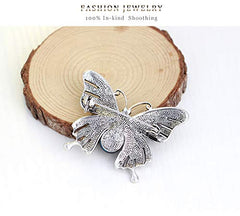 SYGA Brooch Pin Fashion Crystal Rhinestone Jewellery Pin Vintage Clothing Accessories Decoration Butterfly design Brooches For Women- S64