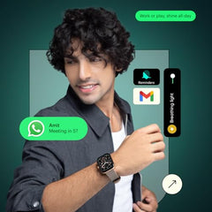 Noise Ultra 3 Luminary Smart Watch with India's 1st Ever Personalised Notification Alerts (Lumilert),1.96" AMOLED, Premium Metallic Dial,Send Upto 5 Emojis (Lumiping), Health Suite (Forest Green)