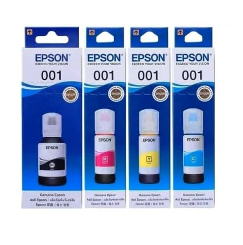 001 Ink Compatible for Epson L4150, L4160, L4260, L4360, L6160, L6170, L6190, L6270, L6360, L6370, L14150, L405 (001 Eps Ink Set)