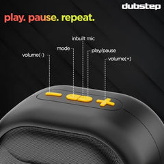 Dubstep Pop 600 Wireless Speaker, 15 Hrs Playtime, 52mm Driver, TWS Pairing, 6W Output Bluetooth Speakers (Grey)