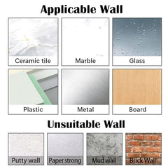 SIGNAMIO 6 Hook Shelf Adhesive Strip Wall Hanging Sticky Hook Black