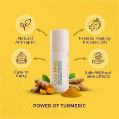 CureMist AYURVEDIC First Aid Wound Spray || Antiseptic, AntiFungal || Patented || Instant Relief to Cuts, Burns, Abrasions & Dry surgical Wounds II Reduced Scarring II Great for Sports Injuries || 100% Ayurvedic Ingredients only || Haldi Palandu Lavanga…