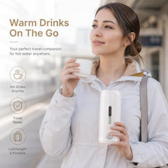Portable Mini Electric Kettle 400 ml Travel Water Boiler with Fast Heating Function, Compact Hot Water Maker for Tea, Coffee & Milk, Electric Flask for Office, Home, Hotel and Camping