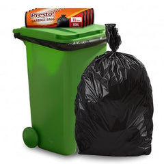Amazon Brand - Presto! Garbage Bags | XXXL | 30 Count | 10 Bags x 3 Rolls | 42 x 48 In | For Dry & Wet Waste | Black