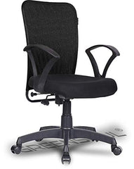 Green Soul Seoul X Office Chair, Mid Back Fabric Ergonomic Home Office Desk Chair with Comfortable & Spacious Seat, Rocking-tilt Mechanism & Heavy Duty Metal Base (Black)