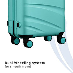Safari 3Pc Polycarbonate Persia Set-55+65+77 Cms Small, Medium & Large Size (Cabin & Check-in) 8 Wheels Luggage/Speed_Wheel Suitcase/Trolleys (Pearl Blue)