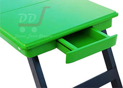 DDS Dream Decor Shoppee Wood Portable Laptop Table Adjustable Height With 1 Drawer (Blue)