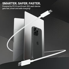 UNBREAKcable Iphone Compatible lightning to USB Fast Charging cable Compatible With iPhone 14/14 Pro/14 Pro Max/13/13 Pro/13 ProMax/12/11/XR/XS/X/8 S, iPad, PD 3.1 High-Speed Data Transfer