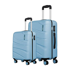 Safari 3Pc Polycarbonate Persia Set-55+65+77 Cms Small, Medium & Large Size (Cabin & Check-in) 8 Wheels Luggage/Speed_Wheel Suitcase/Trolleys (Pearl Blue)