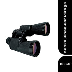 KENKO Mirage Binoculars 16x50, Porro Prism Type, Magenta Coating, Having 16X Magnification & Objective Diameter 50mm, Perfect for Bird Watching and Starry Sky Observation, Black (Made in Philippines)