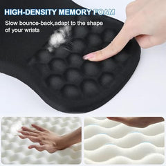 Tukzer Gel Mouse Pad Wrist Rest Memory-Foam Ergonomic Mousepad| Cushion Wrist Support & Pain Relief| Suitable for Gaming, Computer, Laptop, Home & Office Non-Slip Rubber Base (Grey)