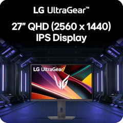 LG 27G610A 68.4 cm (27 Inch) Ultragear QHD (2560x1440) IPS Gaming Monitor, 1ms (GtG), 200Hz, sRGB 99%(Typ.), Anti-Glare, HDR10, AMD FreeSync™, DP, HDMI X 2, Tilt/Swivel/Height/Pivot Adjustable(Black)