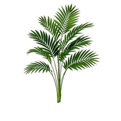 GARDEN GYANI Artificial Areca Palm Plant with Black Pot – 145 cm Tall Faux Tropical Decorative Plant with 35 Leaves for Home, Office & Living Room Décor
