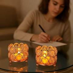 CentraLit Tealight Candle Holder Votives Bowl Iron Artware for Home Decoration, Christams Diya Diwali Decoration Lights Centerpieces for Wedding Home Party Table Decor (Gold (Pack of 10))