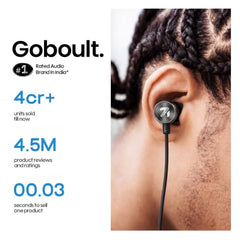 GOBOULT. Mustang TuneX Bluetooth Earphone with 40H Playtime, Dual Pairing Neckband, Zen™ ENC Mic, Type-C Fast Charging, 10mm Bass Driver, Bluetooth v6.0, IPX5 Silicone (Yellow)
