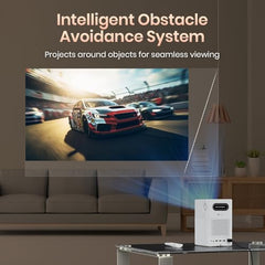 Portronics Beem 450 Smart LED Projector with 1080p Full HD Resolution, Built-in Streaming Apps (Netflix, Prime Video, Hotstar), 4000 Lumens, Screen Mirroring, 3 Watt Speaker, Bluetooth, Wi-Fi (White)
