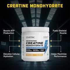 Wellcore Creatine with Omega 3 Capsules Triple Strength (Creatine 122g Fruit Fusion & 30 Capsules Omega) | 1250mg Triple Strength | EPA + DHA | Enhanced Muscle Strength |