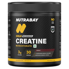 Nutrabay Pure Series Micronised Creatine Powder Monohydrate, Pre/Post Workout Bodybuilding, Crossfit Supplement, 250 g (Unflavoured)