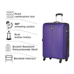 Safari Cabin Thorium Neo 8 Wheels Set of 2 (+ Medium) Trolley Bags, Hard Case Polycarbonate, 360º Spinner Wheeling Luggage for Men & Women, Travel Bag Suitcase, Dusk Green
