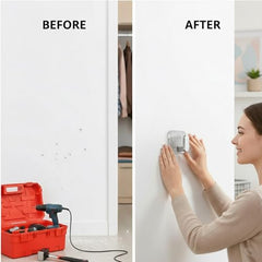 SIGNAMIO 6 Hook Shelf Adhesive Strip Wall Hanging Sticky Hook Black