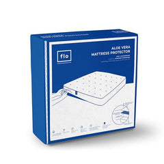 Flo Aloe Vera Infused Mattress Protector - Waterproof & Washable | 100% Cotton | Mattress Cover in Grey Color (King Size, 84x84 Inches)