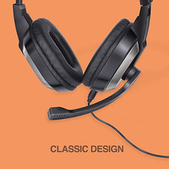 FINGERS S10 Wired On-Ear Headphone with Adjustable Mic - 40 mm Powerful Drivers & Inline Volume Control (Black)