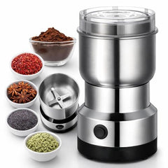 DhimahiEnterprisess Electric Coffee and Spice Grinder, 150W Stainless Steel Mini Grinder for Dry Masala, Coffee Beans, Nuts and Seeds, Multipurpose Kitchen Appliance