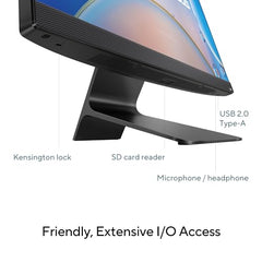 ASUS AiO M3 Series, 27" (68.58 cms) FHD, AMD Ryzen 5 7520U, All-in-One Desktop (16GB/512GB SSD/Windows 11/Office 2021/with Wireless Keyboard & Mouse/Black/8.90 Kg), M3702WFA-BA002WS