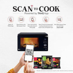 LG 28 L Charcoal Convection Healthy Microwave Oven with 301 Auto Cook Menu (MJ2887BIUM, Black, Healthy Heart Recipes, Diet Fry, 360° Motorised Rotisserie & 10 Years of warranty on Charcoal Heater)