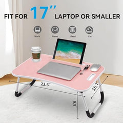 GoRogue Stud Foldable Wooden Mini Lapdesk for Couch, Sofa Bed, Study Tray Table Stand for Writing (Walnut), 40 Centimeters