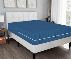 HOMEKART Premium Cotton 220TC 78 x 72 x 8 King Size Double Bed Mattress Cover Protector with Zip/Chain|Provides All Around Protection - 1 pc Multicolor (Grey, 78 x 72 x 8)